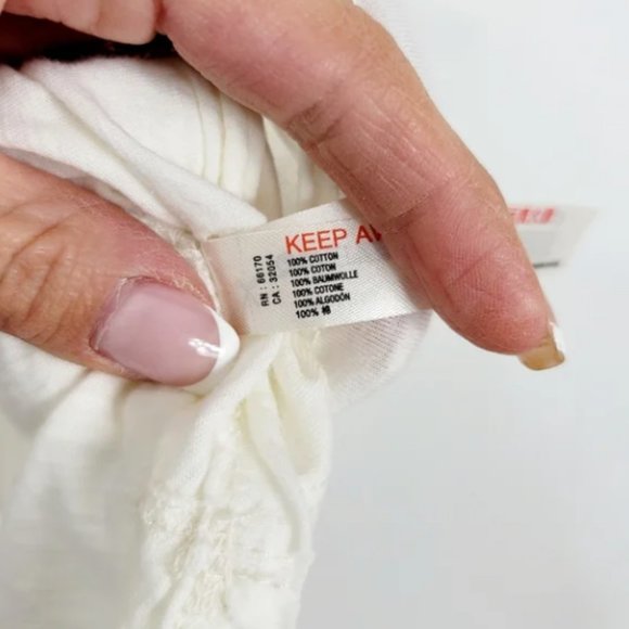 Anthropologie NWT Ruffle SLeeve Cropped Tee - Picture 6 of 6